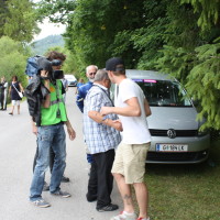 Schneebergland Rallye 2014 Service Hermann Neubauer ORF Kamerateam Interview