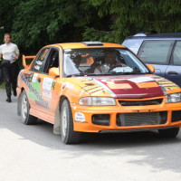 Schneebergland Rallye 2014 Mitsubishi Lancer EVO III Gerhard Hajszan Andrea Gibley Service