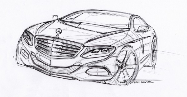 Mercedes-Benz S Klasse Sketch Zeichung