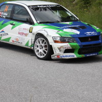 Schneebergland Rallye 2013 Martin Kalteis Mitsubishi Lancer Evo 7 Reifenschaden