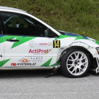 Schneebergland Rallye 2013 Martin Kalteis Mitsubishi Lancer Evo 7 Kotflügel