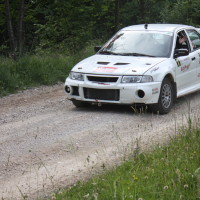 Schneebergland Rallye 2013 Franz Wittmann junior Mitsubishi Lanver Evo Vorausauto