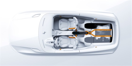 Volvo Concept XC Coupé Innenraum Design Skizze Zeichnung