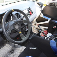 Rebenland Rallye 2014 Mitsubishi EVO X Hermann Gaßner Service Innenraum Cockpit