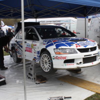 Lavanttal Rallye 2014 Mitsubishi Lancer EVO IX Jani Trcek Service