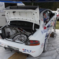 Lavanttal Rallye 2014 Mitsubishi Lancer EVO IX Jani Trcek Service