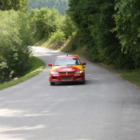 Schneebergland Rallye 2014 Vorausauto Mitsubishi Lancer Evo Franz Wittmann jun Service