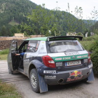 Schneebergland Rallye 2014 Skoda Fabia S2000 Raimund Baumschlager Thomas Zeltner Service