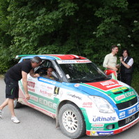 Schneebergland Rallye 2014 Suzuki Swift S1600 Michael Böhm Service