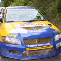 Schneebergland Rallye 2014 Mitsubishi Lancer EVO VII Dr. Marius Klein Service