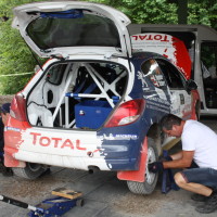 Schneebergland Rallye 2014 Peugeot 207 RC R3T Alois Handler Andreas Scherz Service