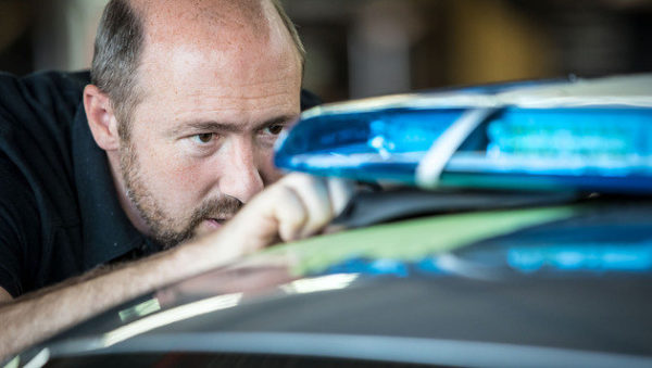 Polizeiauto Porsche 911 Folierung